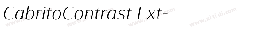 CabritoContrast Ext字体转换